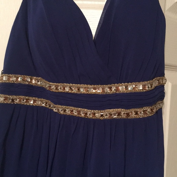 Grecian blue gown - Picture 4 of 5